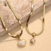 Minimalist Geometric Heart & Butterfly Clavicle Pendant Jewelry