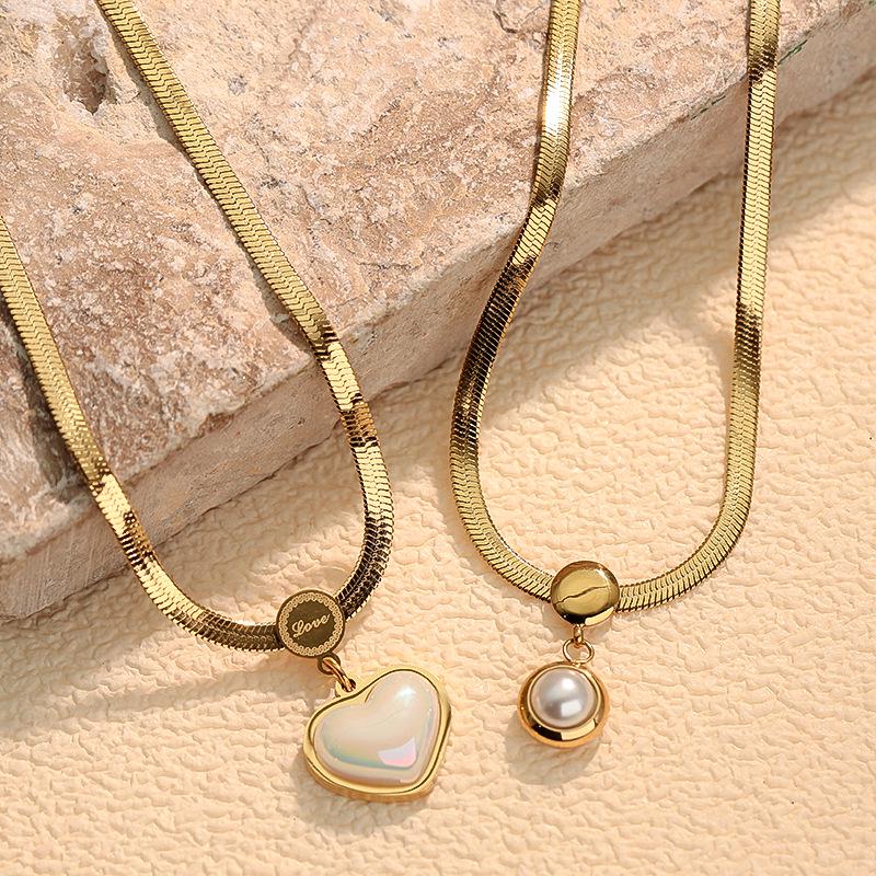 Minimalist Geometric Heart & Butterfly Clavicle Pendant Jewelry