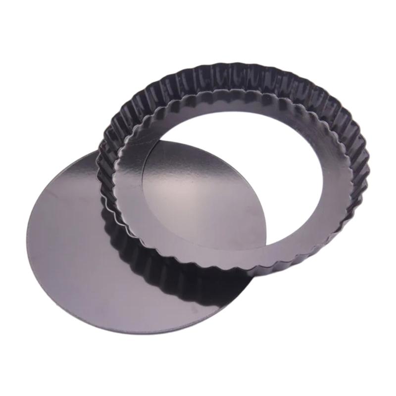 Loose Bottom Quiches Pans Nonstick Heavy Duty Tart Pans Removable Bottom Pie Pans