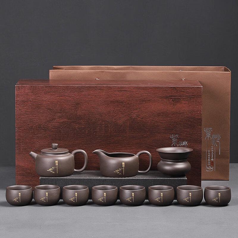 ZISIZ Purple Clay Kung Fu Tea Set