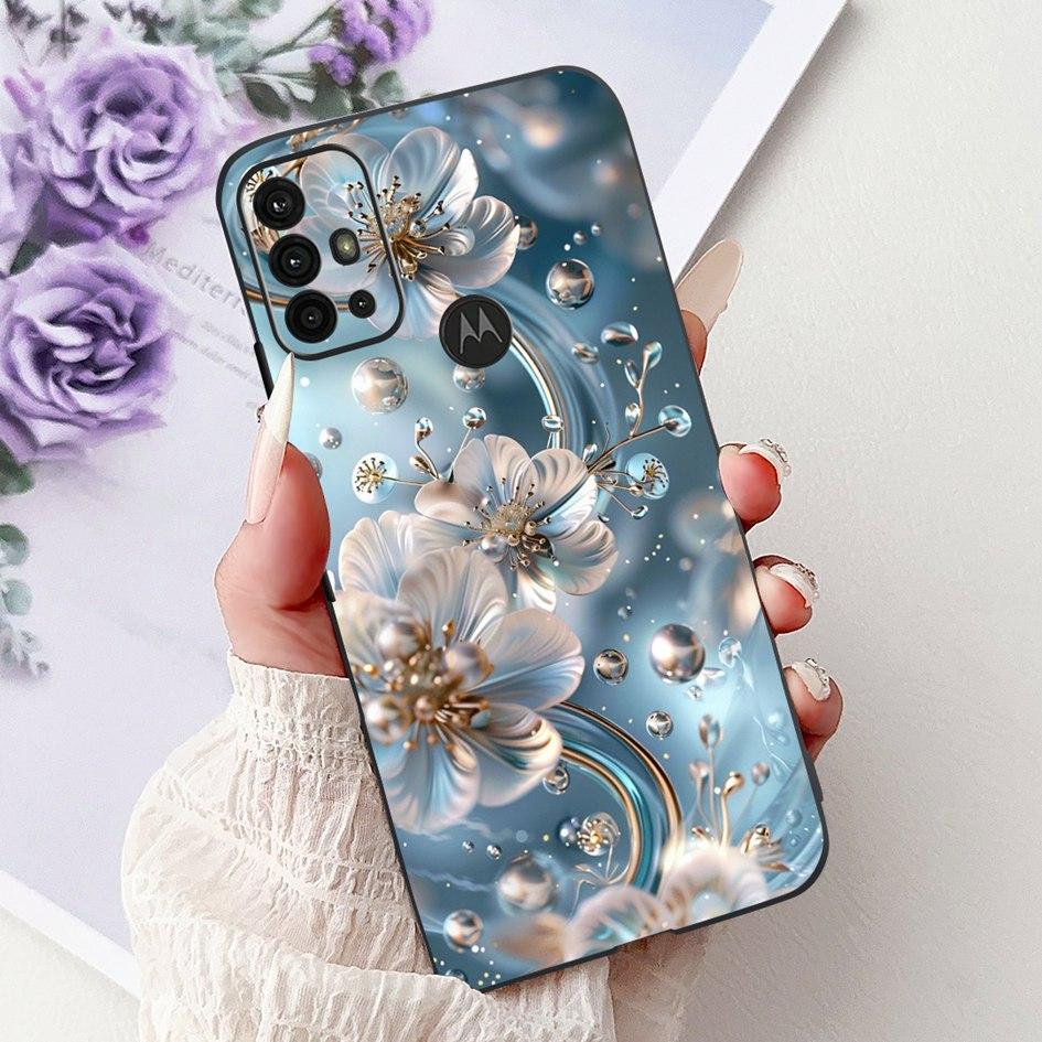 Case For Motorola Moto G30 G20 G10 Phone Cover New Fashion Flower Soft Silicone Matte Bumper on Moto G20 XT2128-1 G 10 G 30 Capa