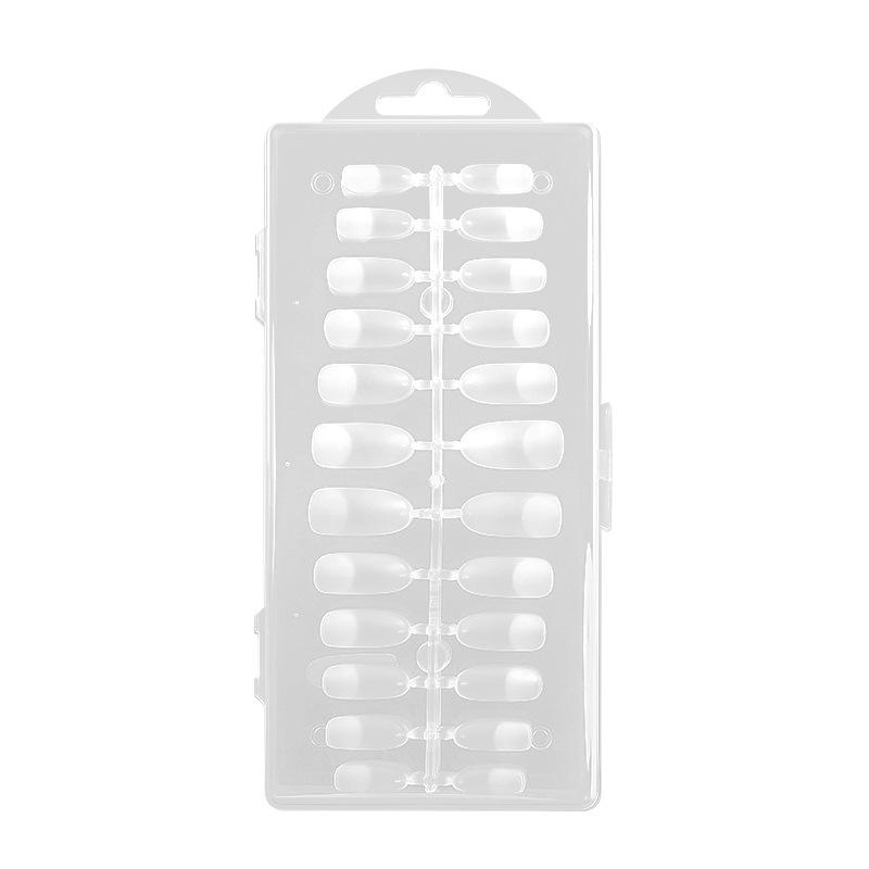 Press On Nails Coffin Nail Tips Clear Full Cover Fake Nail Artificial Press On Long Ballerina Transparent Nail Extensions