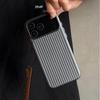 Hard Back Case For Iphone 17 16 Pro Max 17 16 Pro Natural Titanium Glossy Color Corrugated Stripe Anti-fingerprint Luxury Cover