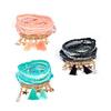 Bohemian Multilayer Beaded Bracelet Elastic Tassel Star Pendant Bracelet Bangle Women Jewelry