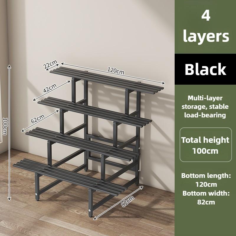 Gardens Indoor Plant Rack Stainless Steel Metal Waterproof Flower Step Display Stands Multi-Layer Ladder Shelf