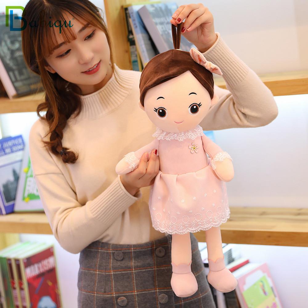 40-90cm Kawaii Plyšové Panenky pro Dívky s Krajkovými Šaty Měkké Vycpané Panenky Krásné Plyšové Hračky Hračky pro Dívky Dětský Narozeninový Valentýnský Dárek