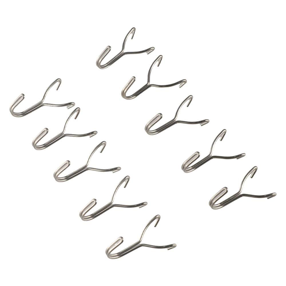 10 Pcs Display Stainless Steel Pegs Wall Mesh Hanging Boards Hole Hooks Peg Board Hook  Supermarket