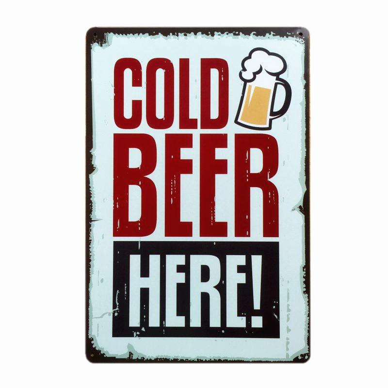 Shabby Chic BEER Vintage Metal Sign Bar Cafe Pub Tavern Home Decor Beer Wine Art Painting Plate Plaque 30x20cm