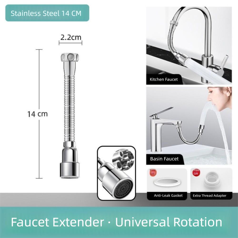 

Удлинитель крана из нержавеющей стали, гибкий, вращающийся на 360°, аэратор насадки, брызгозащищенная головка, универсальный удлинительный шланг, для коммерческого использования