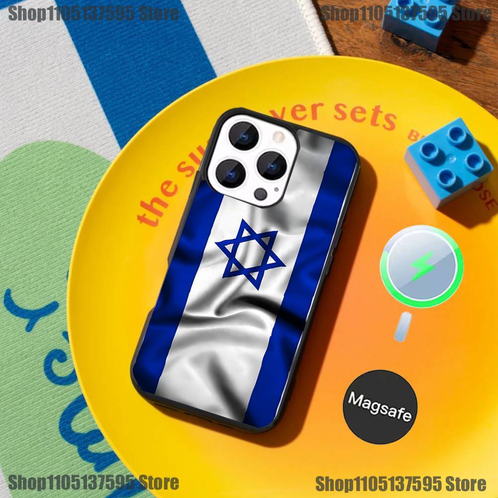 Star of David I-Israel Flag Phone Case For iPhone 17,16,15,14,13,12,11,Pro,Max,Plus,Mini,SE4 Magnetic Magsafe Wireless Charging