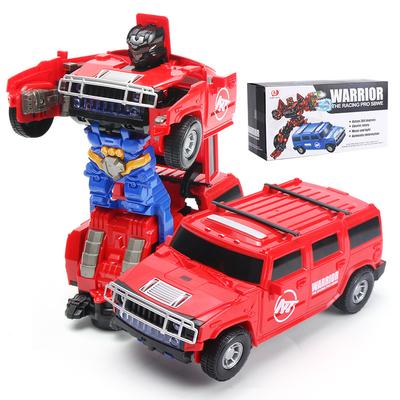 Universal Projection, Automatic Deformation Car Toys, Electric Light Music Deformation Hummer Police Car, Dancing Robot