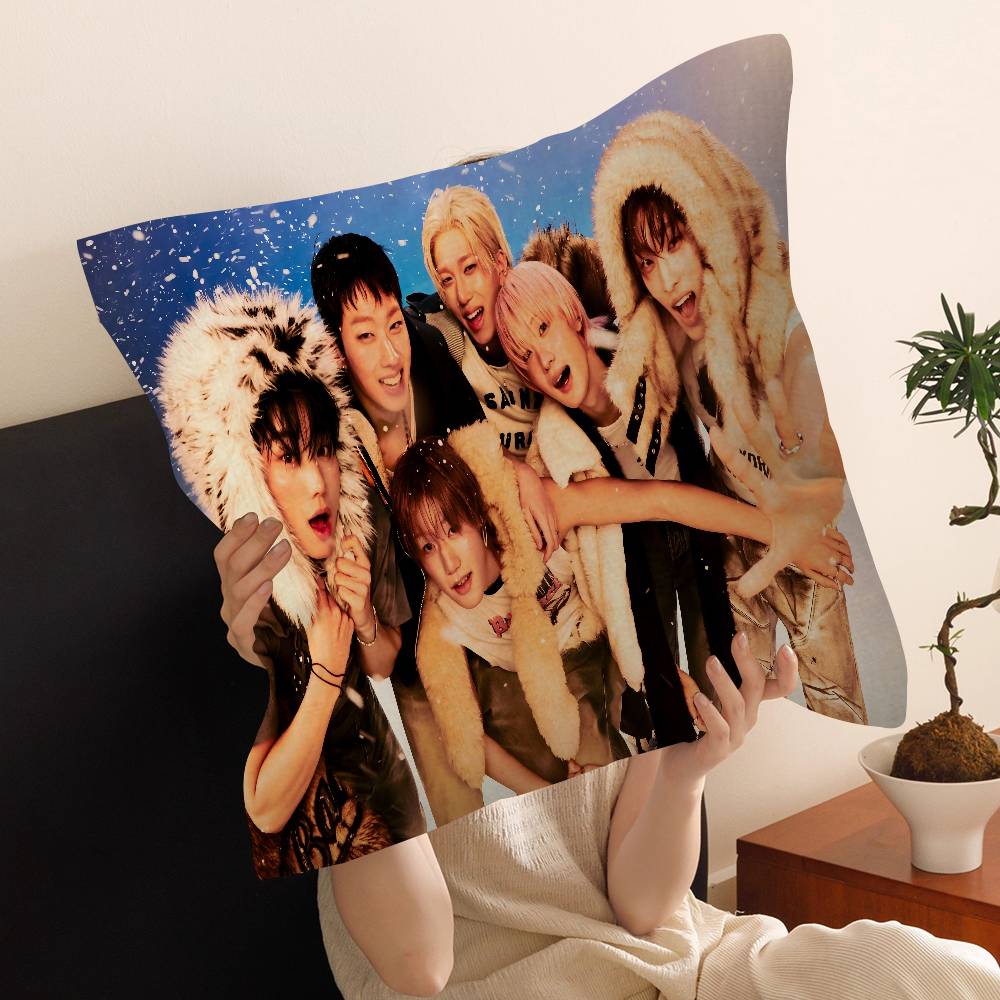 Custom P1Harmony Kpop Style Cushion Cover Inches Farmhouse Decor Home Throw Pillow Covers For Couch Decorations