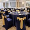 50 Pcs Navy Blue Chair Covers, Polyester Spandex Chair Cover, Stretch Slipcovers for Wedding Party Dining Banquet Flat-Front Chair Covers, Fits Chair