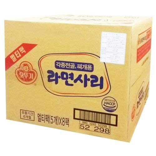 

Korean Ramen Ingredients for Hot Pot, Sari Noodles, Ottogi, 110g, 5 Servings x 8 Sets (40 Servings)