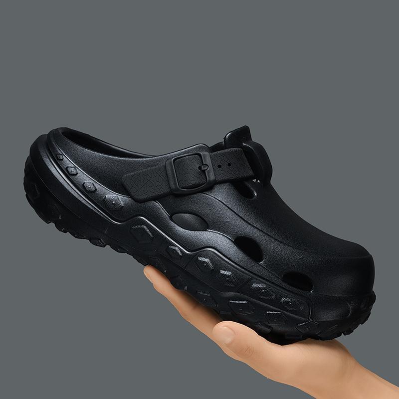 Fashion Summer Men Sandals Platform Slippers Couples Casual Shoes Slip-On Outdoor Clogs Non-Slip Comfortable Outdoor Beach Shoes