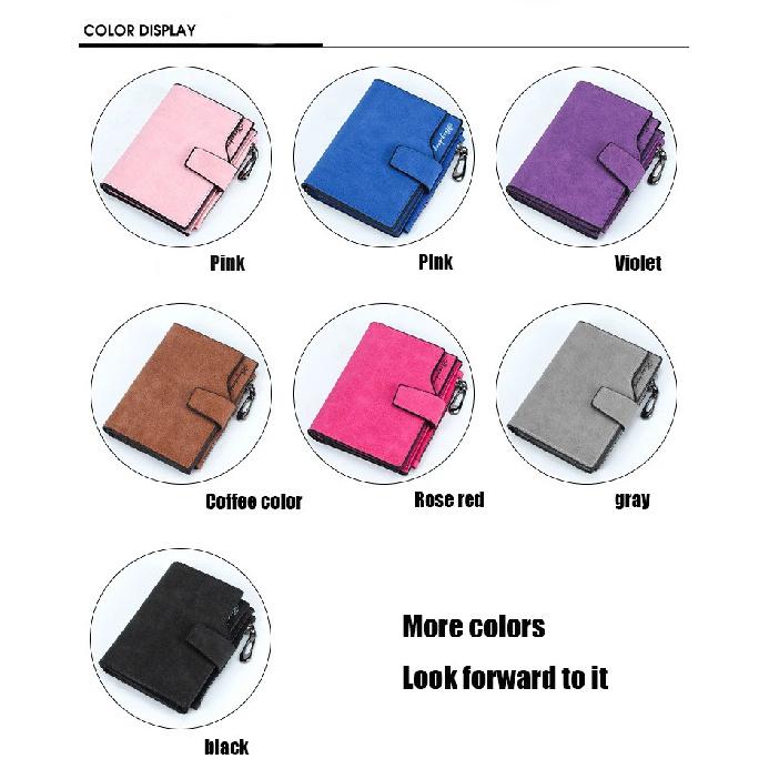 Fashion Women Wallet PU Leather Elegant Lady Wallets Hasp Zipper Design Short Coin Purse ID Card Holder