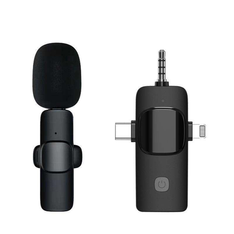 Q8 Wireless Lavalier Microphone with Charging Case | Mobile Live Streaming, Noise Reduction, Monitoring Earphone