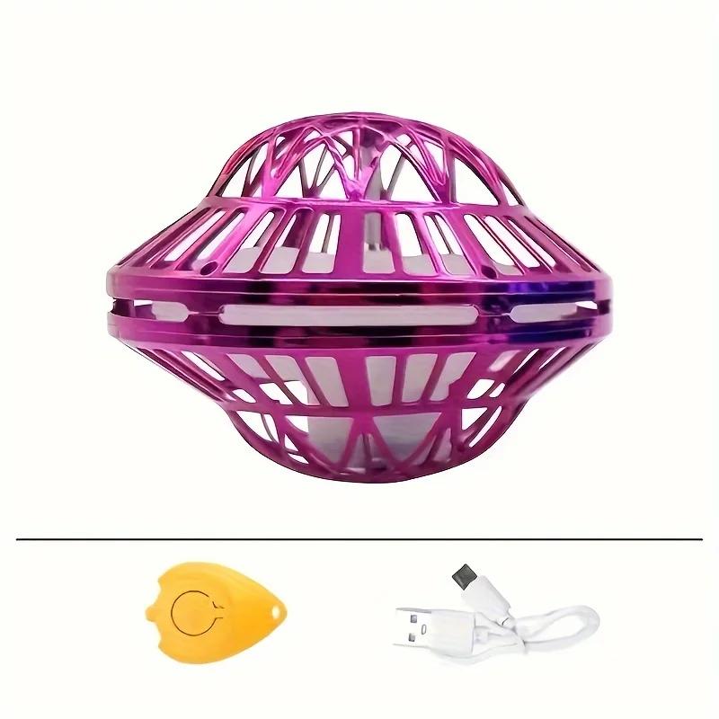 

Flying Spinner Ball Boomerang Toy 360°Rotating Magic With LED Lights Drone Hover Ball Stress Release Fidget Toy Kids Family Gift розовый