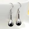 Women's Retro Korean Style Agate Tassel Earrings - Silver-Plated, Medium to Long
