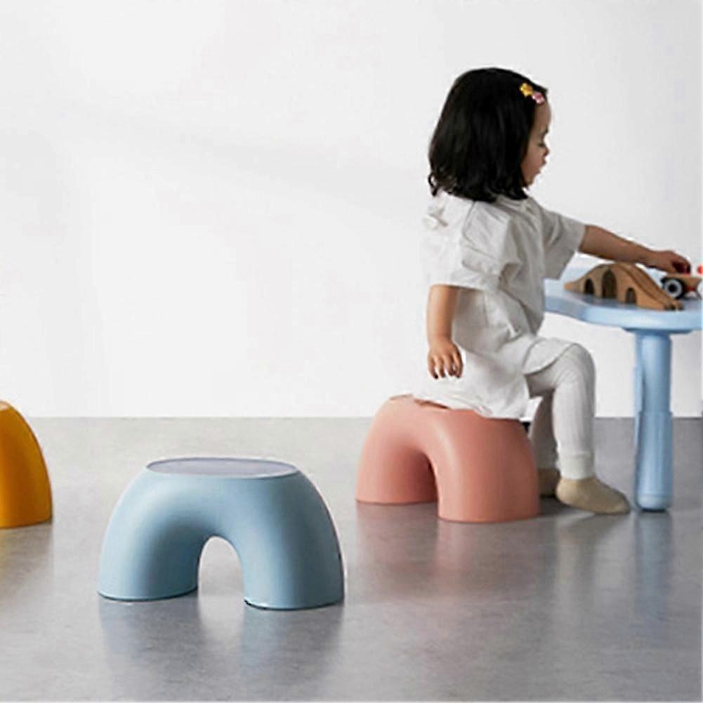 Stool Rainbow Shape Footstool Kids Step Stool Seat for Living Room Indoor Furniture Children'S Stool Toy Yellow