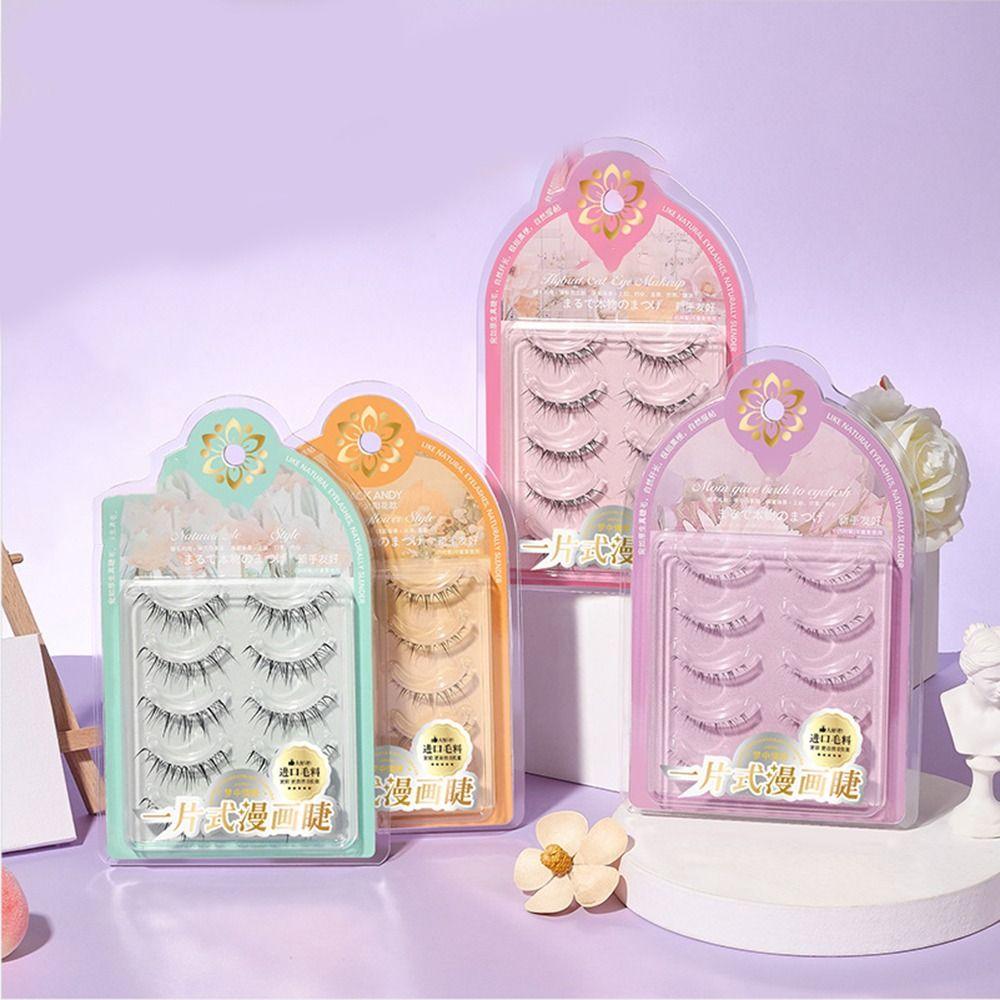 

5 Pairs/box Natural Sunflower False Eyelashes 3D Mink Lashes Manga Eyelashes Cosplay