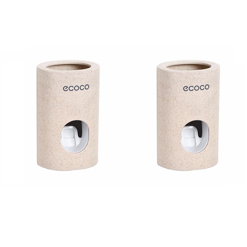 Dispenser automatico di dentifricio Porta spazzolino antipolvere Supporto da parete Supporto da bagno Set di spremi dentifricio