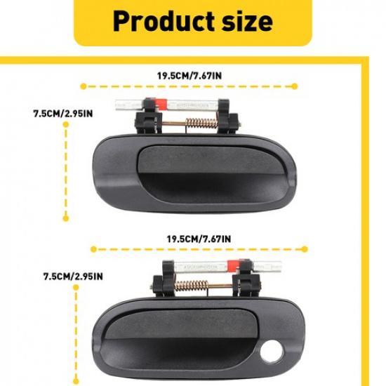for 2000-2006 Sentra Nissan Front LH&RH Outside Exterior Door Panel Handle Black