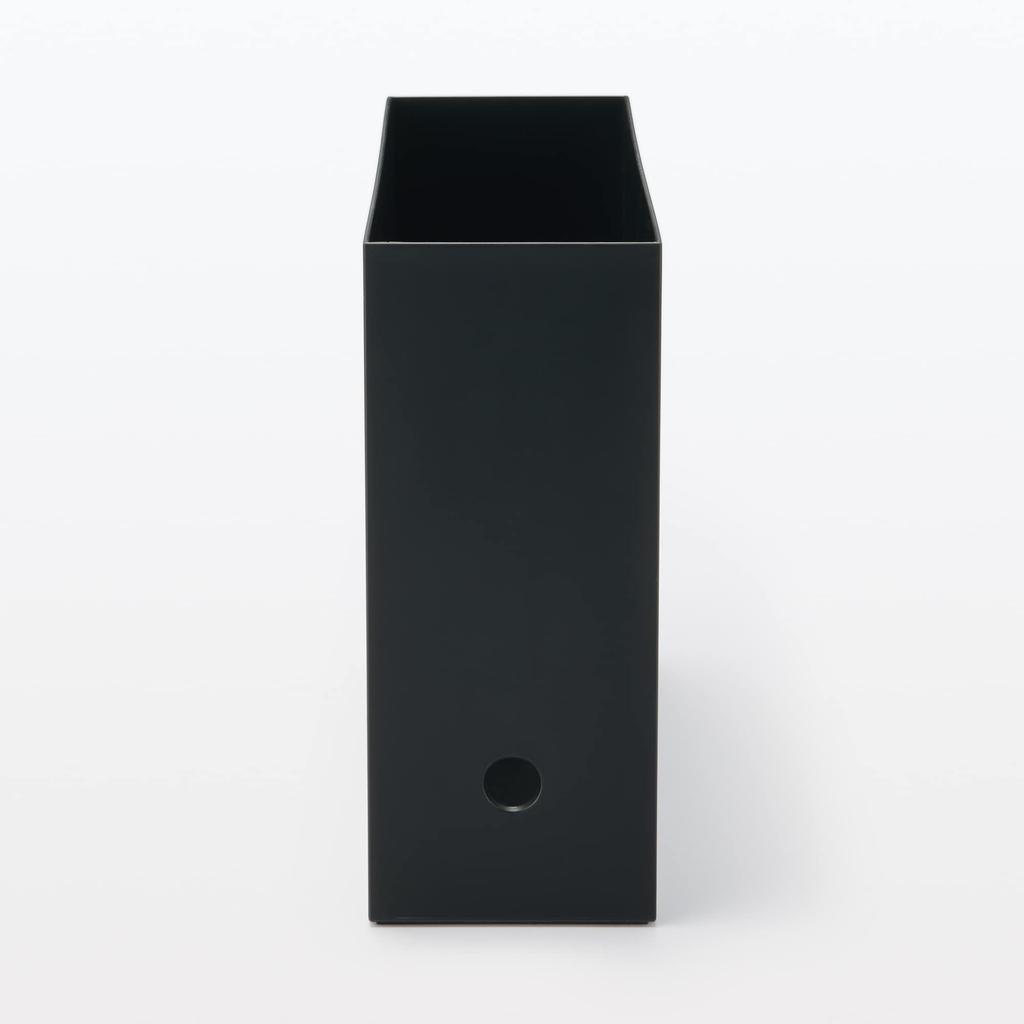 MUJI Polypropylene File Standard A4 Dark W10 x D32 x 83364687 Box, Type, Size, Gray, Approx. H24cm,