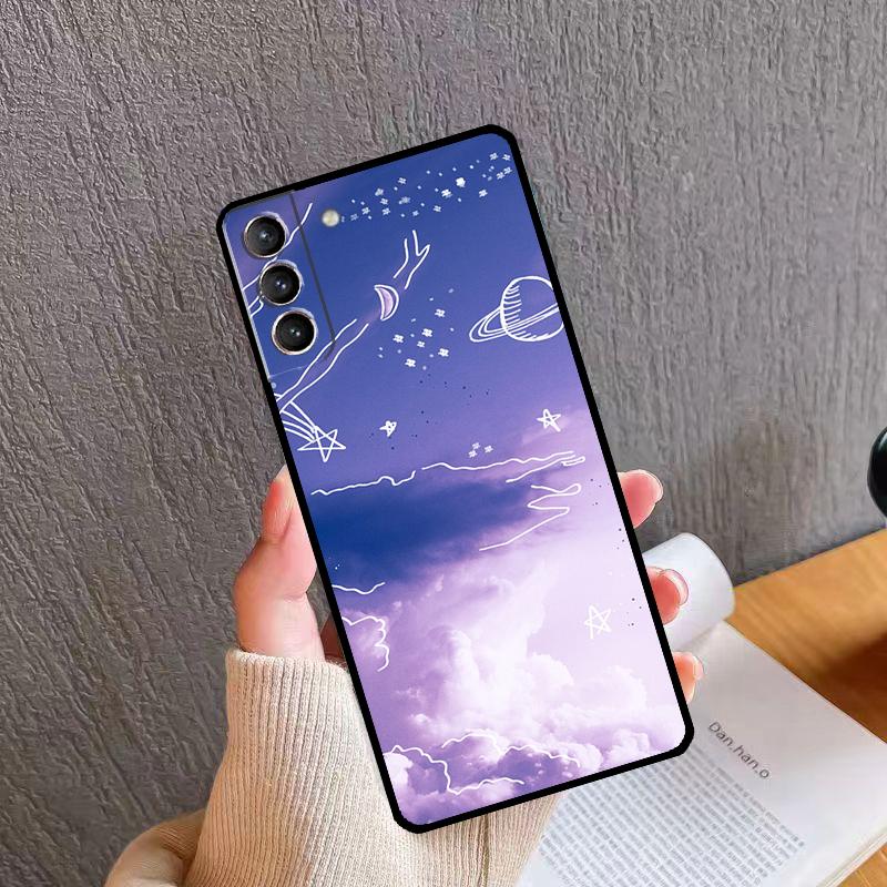 Purple Aesthetic Phone Case For Samsung Galaxy S24 S26 Ultra S20 S21 S22 S23 S25 Plus S10 S24 S25 FE Cover