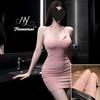 Sex underwear sexy neck hip tight uniform dress seduction backless women flirting sex underwear