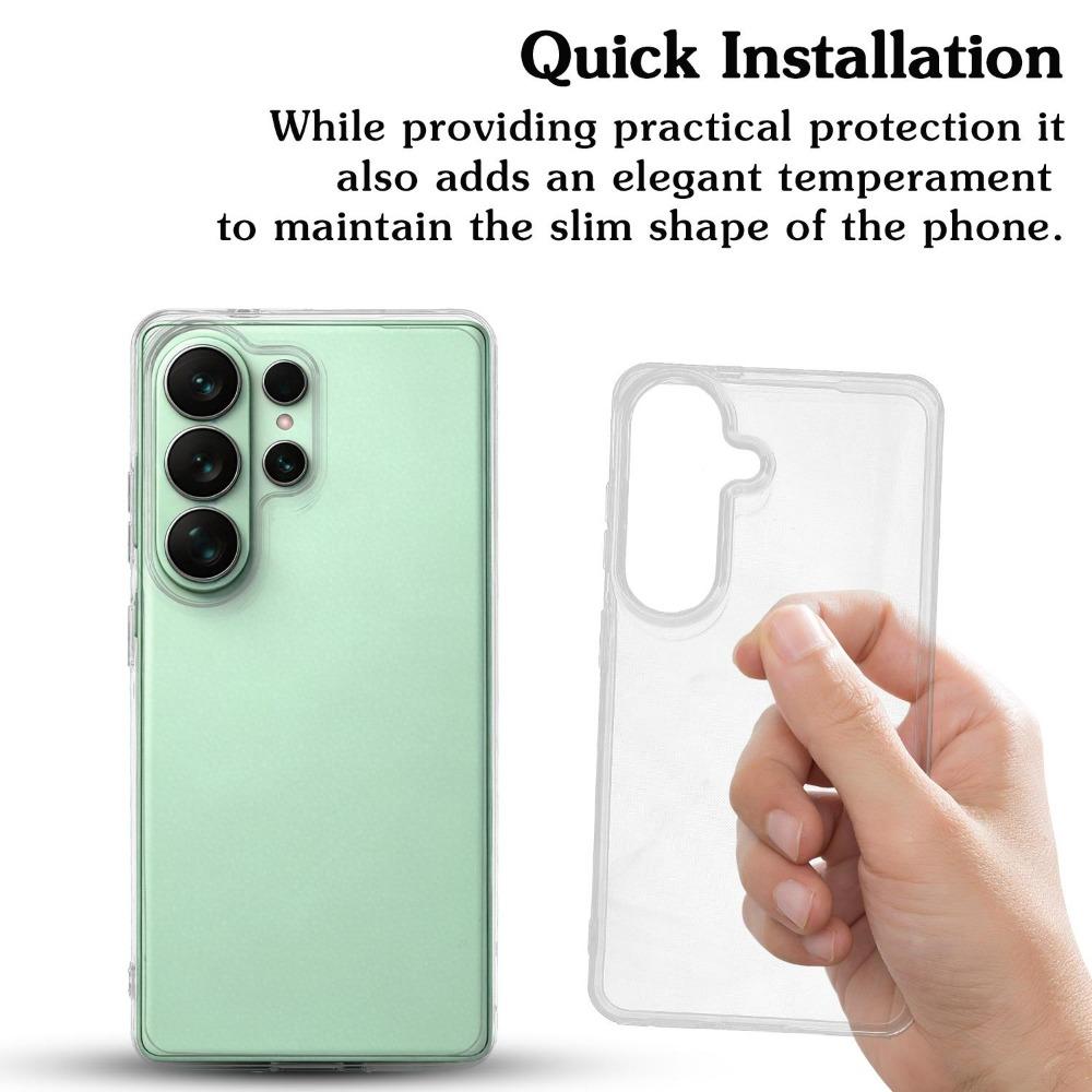 Soft Transparent Phone Back Cover for Samsung Galaxy S26 S26Plus S26Ultra Shockproof Protection Clear TPU Case for Galaxy S26