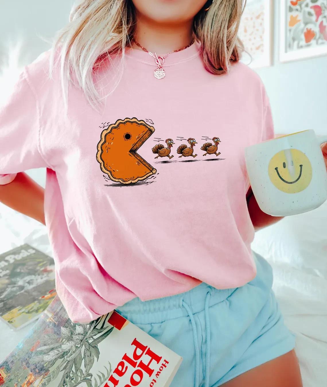 Pumpkin Pie shirt Funny Fall Shirt Thanksgiving Gamer Gift Pie Chasing Tshir XXXXL