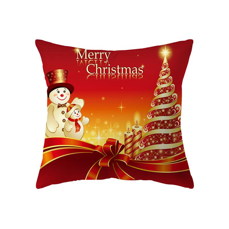 Christmas Tree Christmas Theme Decoration Printing Pattern Cushion Cover Home Living Room Sofa Decoration Pillow Pillow Cover