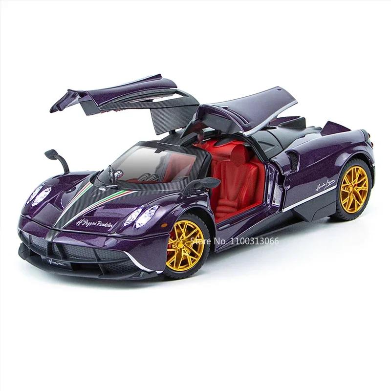 

1:24 Scale Alloy Diecast Pagani Huayra Zonda HP Sports Cars Toys Models Sound Light Pull Back Vehicles for Kids Collection Gifts