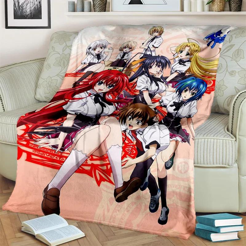 High School DxD Sexy Girl Cartoon Anime 3D Blanket,Soft Throw Blanket for Home Bedroom Bed Sofa Picnic Travel Cover Blanket Kids