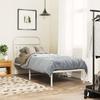 Vidaxl Metal Bed Frame with Headboard, White, 80X200 Cm
