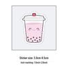 60pcs Waterproof Pearl Milk Tea Graffiti Stickers for Suitcases, Teacups, Vases, and Notebooks
