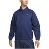 Nike Solid Color Logo Skateboard Coach Jacket Men Outerwear Navy-Blue DQ6335-410