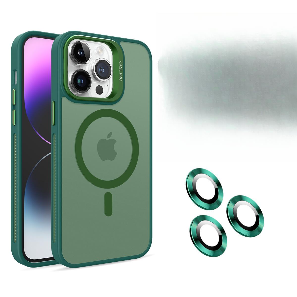 

Applicable To IPhone16E Matte Skin-sensitive Magnetic Lens Holder Mobile Phone Case Apple 14 Same Color Lens Film 15 Case iPhone 11
