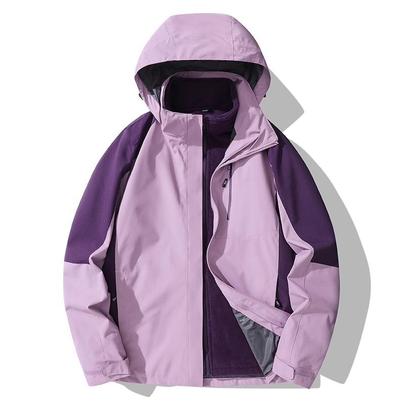 

Унисекс комплект рабочей одежды: Ветрозащитная и водонепроницаемая куртка 3-в-1 со съемной подкладкой для весны, осени и зимы. L