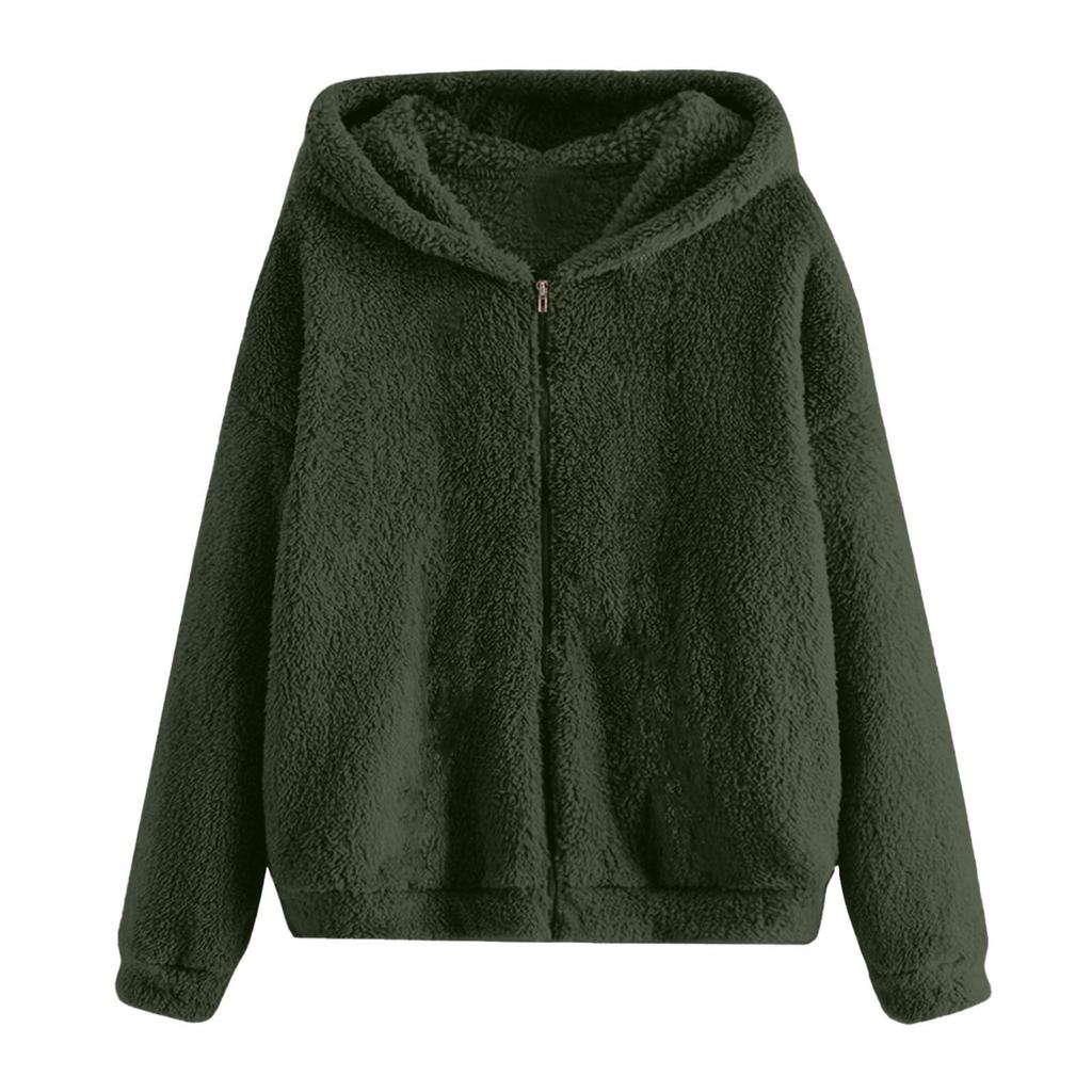 Pánská zimní fleecová mikina s kapucí a našitou kapsou pro volný čas