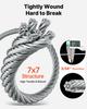 2 mm Wire Rope Kit, 35.1 m Length, 304 Stainless Steel Wire Cable, 2 kN Breaking Strength, 7 x 7 Strands Construction, Steel Cable for Deck Railing