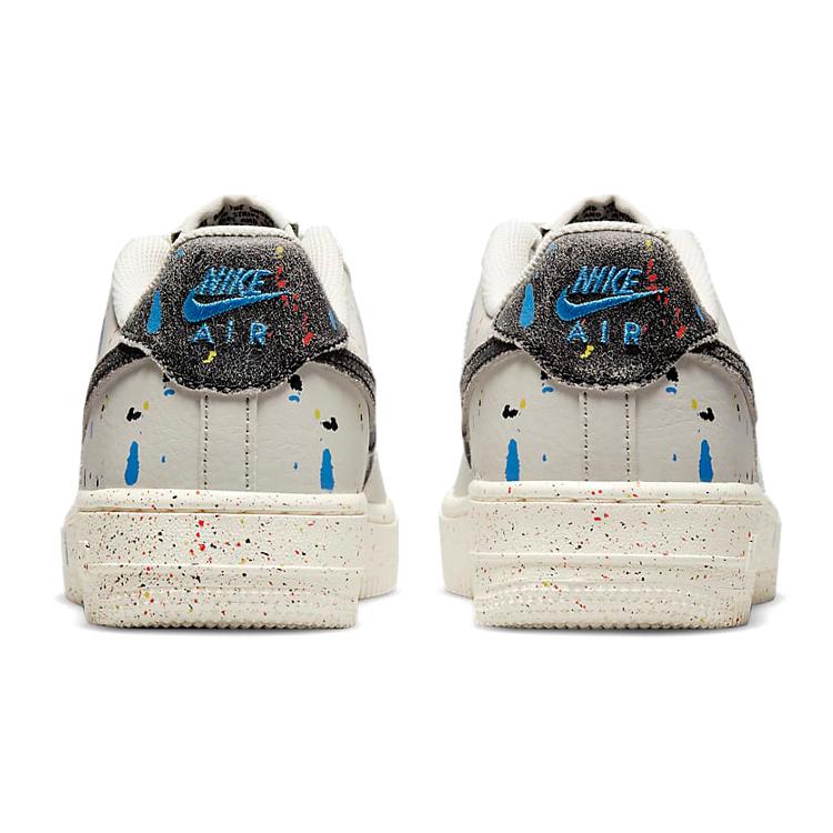 New Nike Air Force 1 LV8 Paint Splatter Light Bone GS DJ2598-001