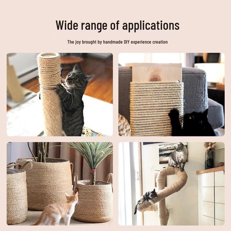 Sisal Cat Tree Scratch-Resistant Scratching Post & Board with Basin Toy for Claw Grinding