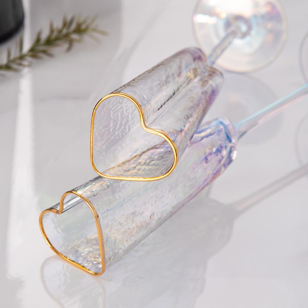 Cristale Colorate Pahare De Vin În Forma De Inimă De Sticlă