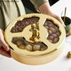 Plastic Dried Fruit Box Squirrel Cover Round Snack Tray Candy Box Food Organizer Melon Seed Nut Dried Fruit Plate Storage Boxes