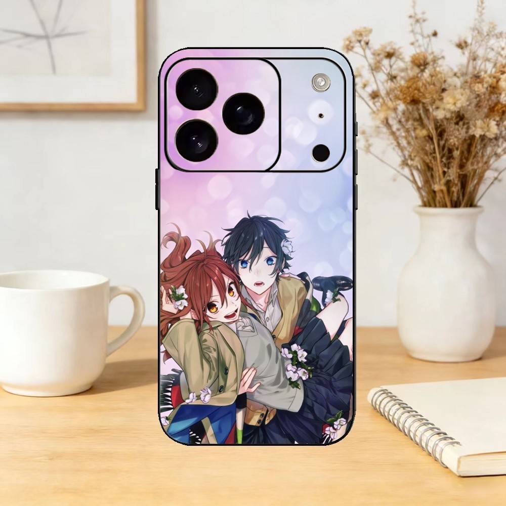 Horimiya Hori And Miyamura Phone Case Silicone Black Soft For IPhone 17,16,15,14,13,12,11,SE,Plus Pro Max