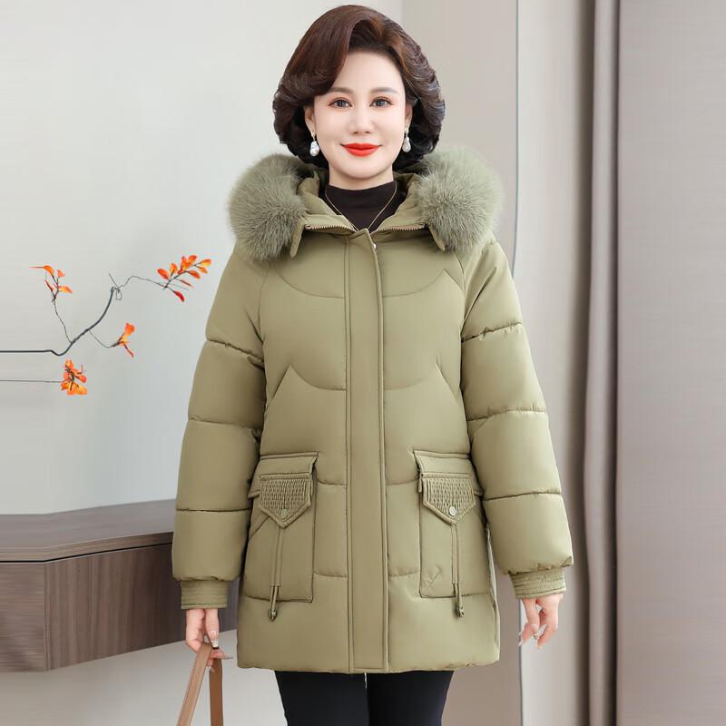 Dicker Damen-Wintermantel mit Kapuze und Polsterung
