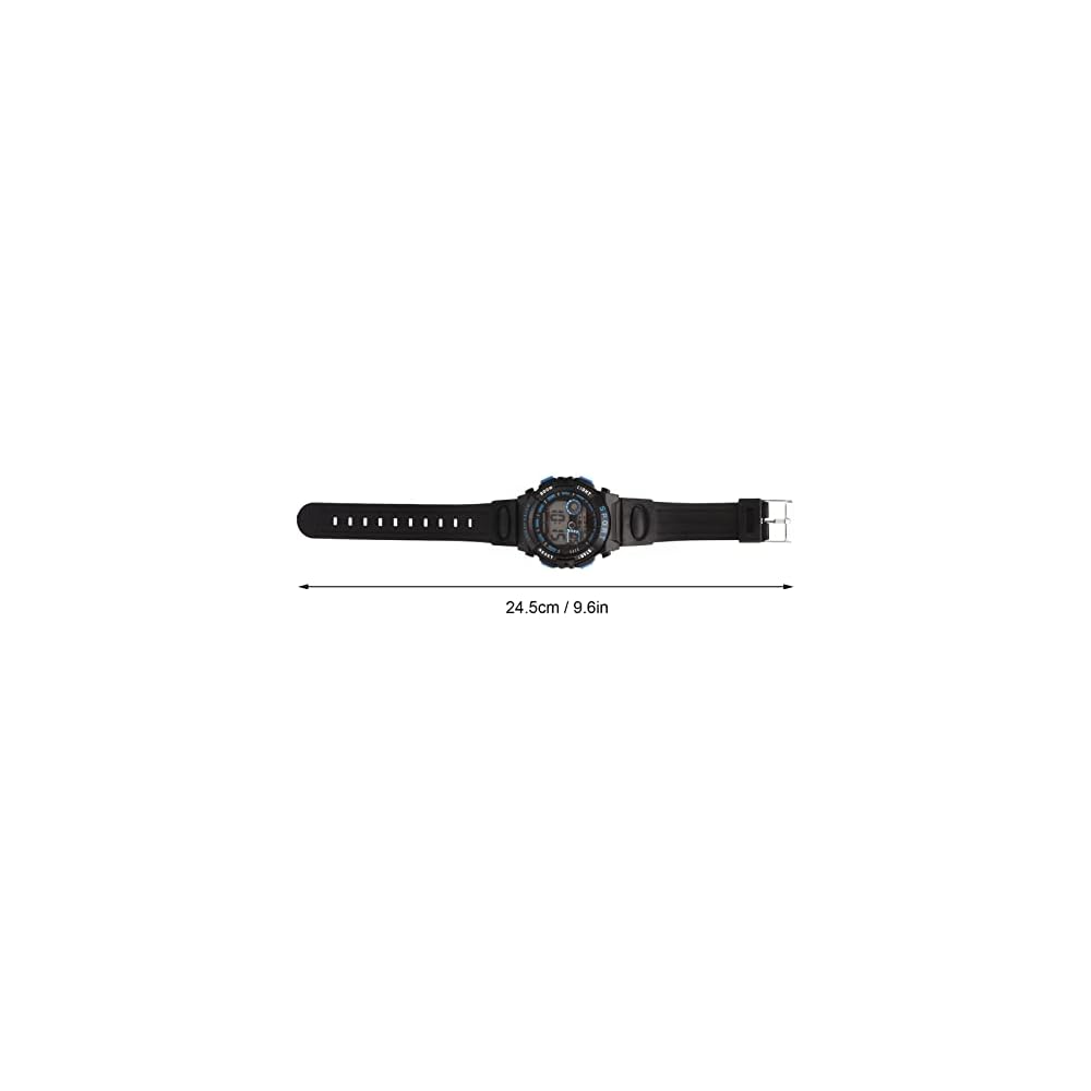 Men's Multi-Function Digital Sports Watch WR50M Waterproof with Alarm for Swimming and Running Black and Blue