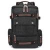 Men's Multi-Functional Canvas Backpack: Layered, Portable, Hiking & Travel Pack